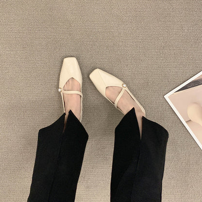 Women's Flat Shoes2023Spring, Autumn, Summer New Versatile Design Mary Jane Women's Shoes Gentle Style Evening Shoes
