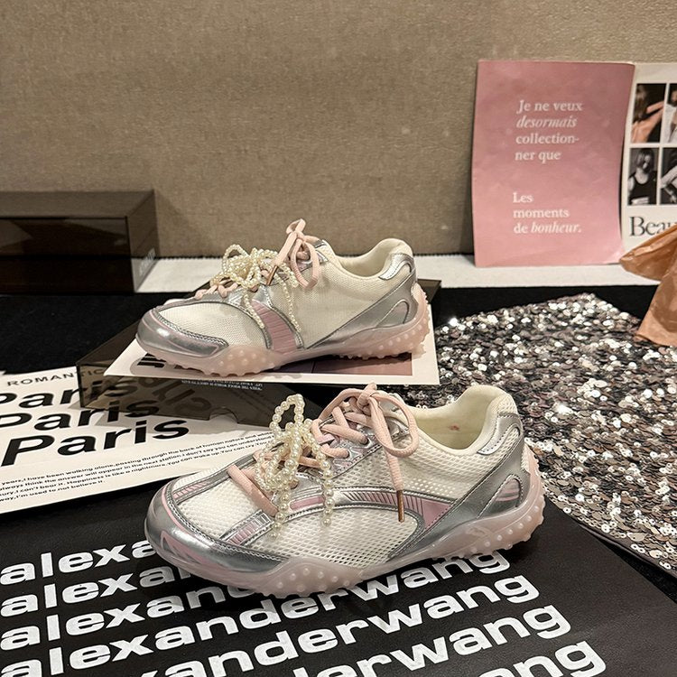 2025Women's Low-Cut Summer Sneakers（Upper Height Less10cm)Sports Shoes Lace Rubber