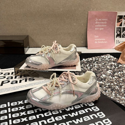 2025Women's Low-Cut Summer Sneakers（Upper Height Less10cm)Sports Shoes Lace Rubber