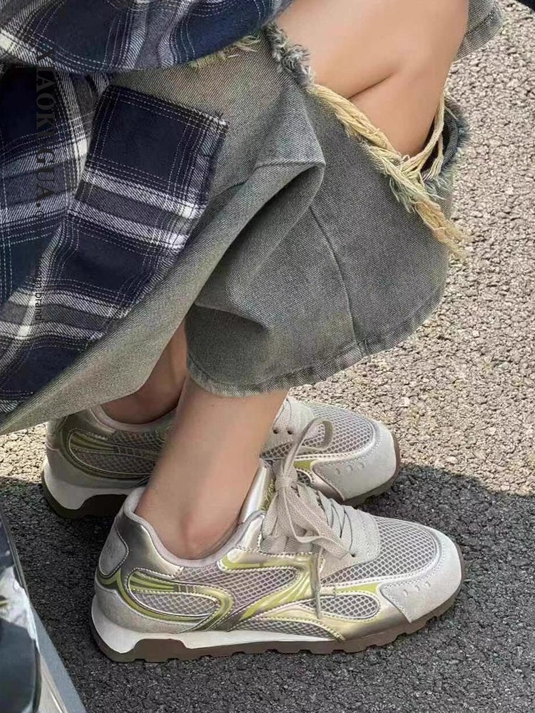 2025Summer Low-Cut（Upper Height Less10cm)Sports shoes women's rubber lace-up