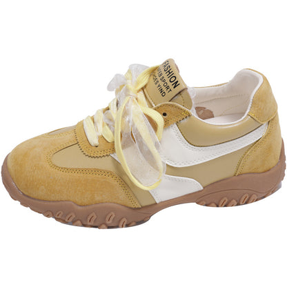 2025Spring New Non-Slip Color Block Sports Jogging Shoes for Women Comfortable Casual Breathable White Running Shoes