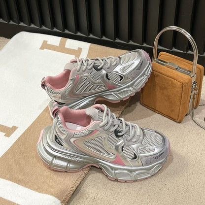 2024Spring Low-Top（Upper Height Less10cm)Rubber lace-up cross strap women's sneakers