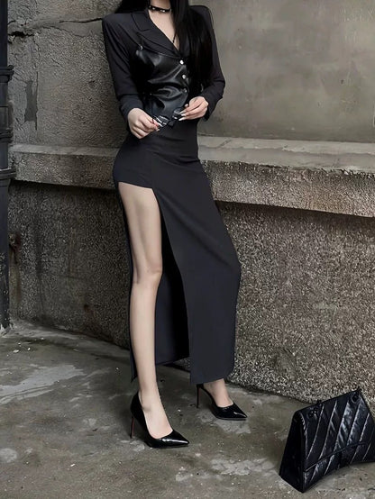 Nude High Heels Women2024Autumn New Red Sole Side Hollow Pointed Toe Sexy Versatile Professional Stiletto Heels