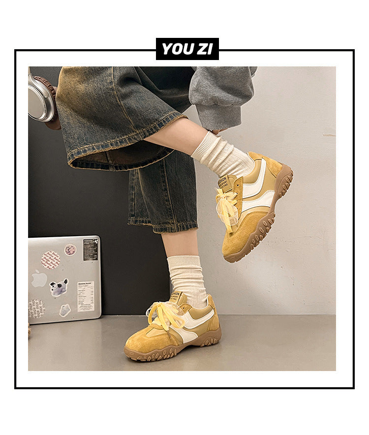 2025Spring New Non-Slip Color Block Sports Jogging Shoes for Women Comfortable Casual Breathable White Running Shoes