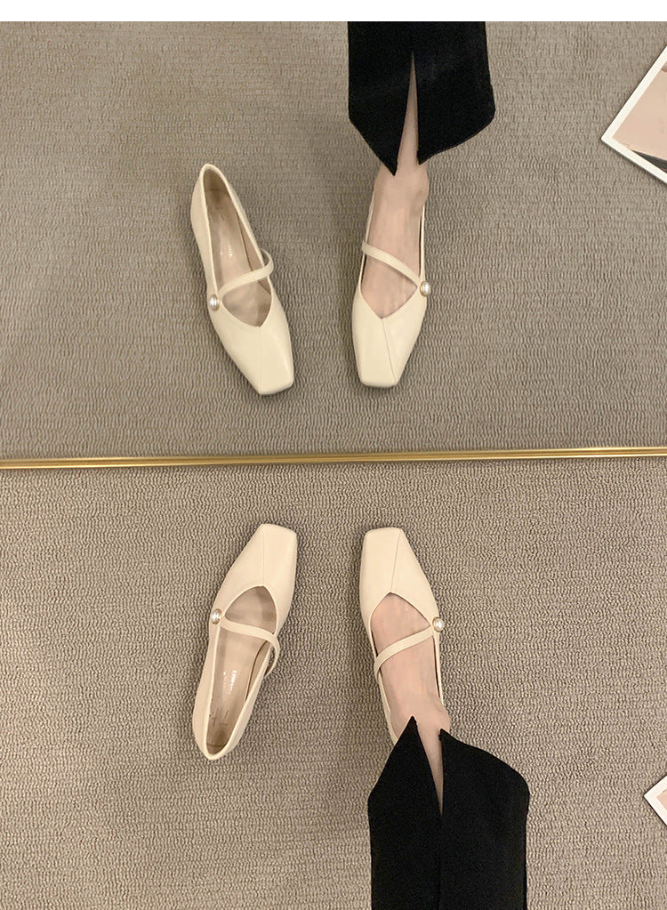 Women's Flat Shoes2023Spring, Autumn, Summer New Versatile Design Mary Jane Women's Shoes Gentle Style Evening Shoes