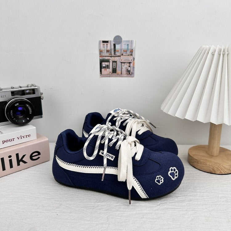 2025Autumn rubber sneakers low-top（Upper Height Less10cm)Lace-up Women