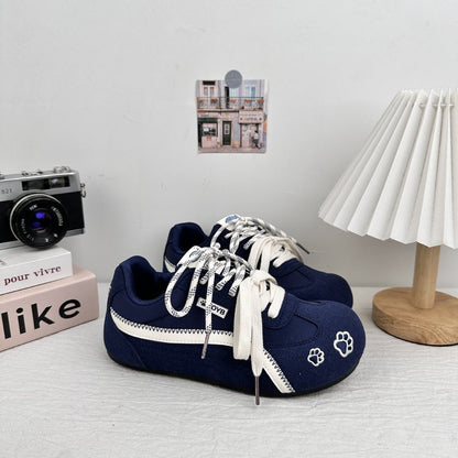 2025Autumn rubber sneakers low-top（Upper Height Less10cm)Lace-up Women