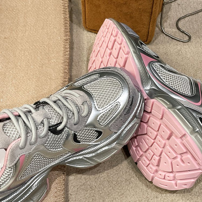 2024Spring Low-Top（Upper Height Less10cm)Rubber lace-up cross strap women's sneakers