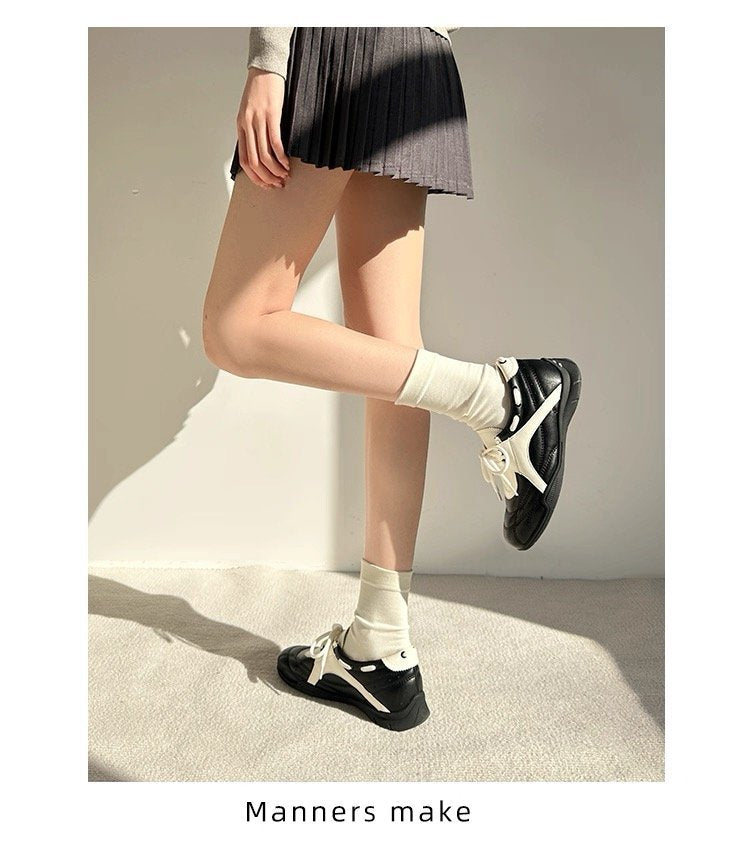 2025Spring Low-Top（Upper Height Less10cm)Rubber lace-up sneakers for women