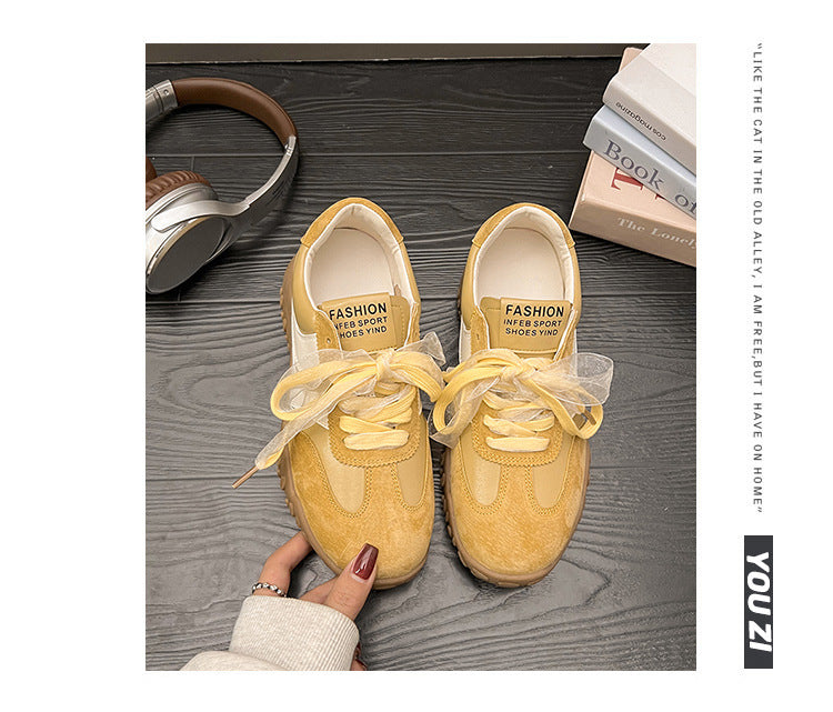 2025Spring New Non-Slip Color Block Sports Jogging Shoes for Women Comfortable Casual Breathable White Running Shoes