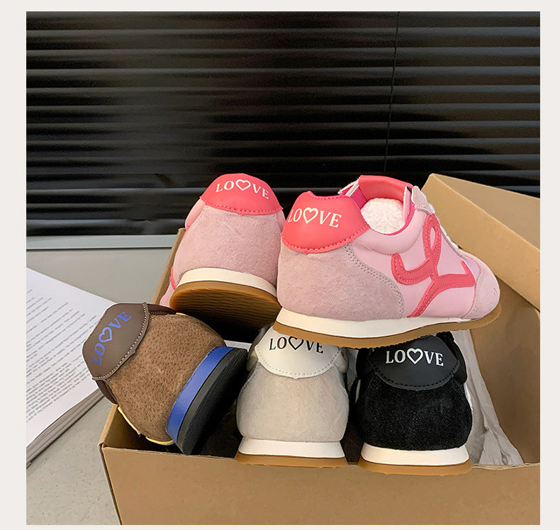 2025Spring Summer New Grape Mom Wang Yibo Same Style Asymmetric Large Toe Lace-up Casual Style Jogging Shoes