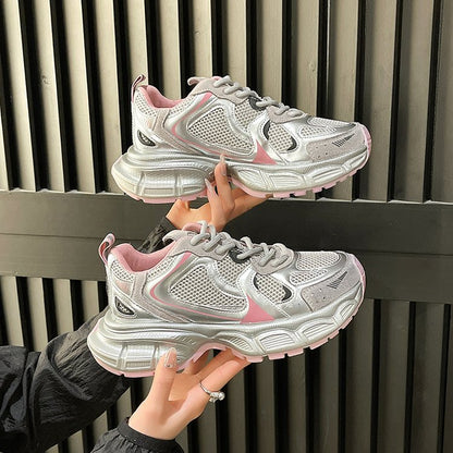 2024Spring Low-Top（Upper Height Less10cm)Rubber lace-up cross strap women's sneakers