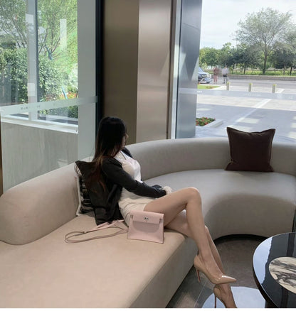 Nude High Heels Women2024Autumn New Red Sole Side Hollow Pointed Toe Sexy Versatile Professional Stiletto Heels