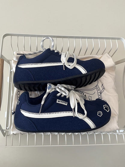 2025Autumn rubber sneakers low-top（Upper Height Less10cm)Lace-up Women