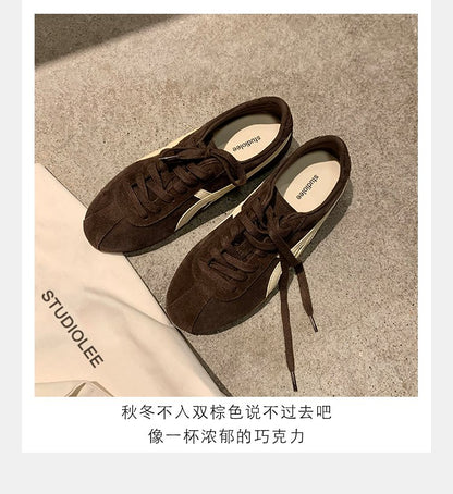 2025Women's Autumn Lace-Up Low-Top Sneakers（Upper Height Less10cm)Rubber