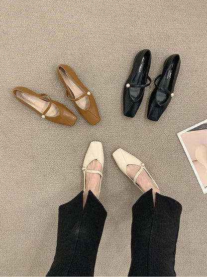 Women's Flat Shoes2023Spring, Autumn, Summer New Versatile Design Mary Jane Women's Shoes Gentle Style Evening Shoes