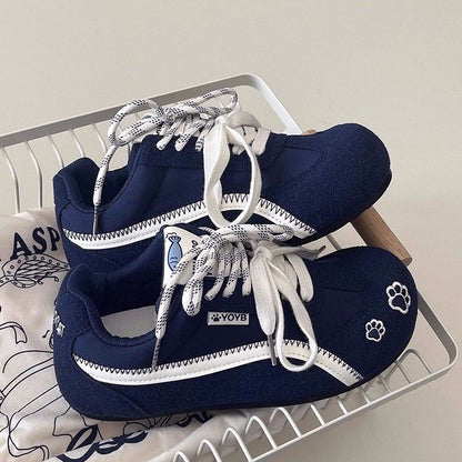 2025Autumn rubber sneakers low-top（Upper Height Less10cm)Lace-up Women