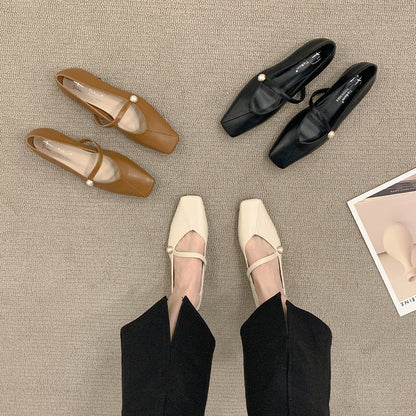 Women's Flat Shoes2023Spring, Autumn, Summer New Versatile Design Mary Jane Women's Shoes Gentle Style Evening Shoes