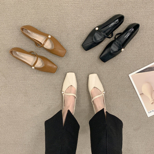 Women's Flat Shoes2023Spring, Autumn, Summer New Versatile Design Mary Jane Women's Shoes Gentle Style Evening Shoes