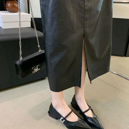 French Low Heel Shoes Small Fragrance Style Pointed Toe Single Shoes for Women2024Spring and Autumn New Mary Jane Women's Shoes Thick Heels