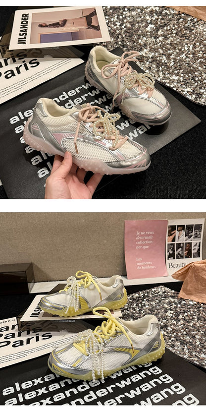 2025Women's Low-Cut Summer Sneakers（Upper Height Less10cm)Sports Shoes Lace Rubber