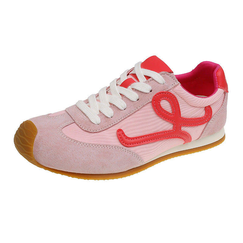 2025Spring Summer New Grape Mom Wang Yibo Same Style Asymmetric Large Toe Lace-up Casual Style Jogging Shoes