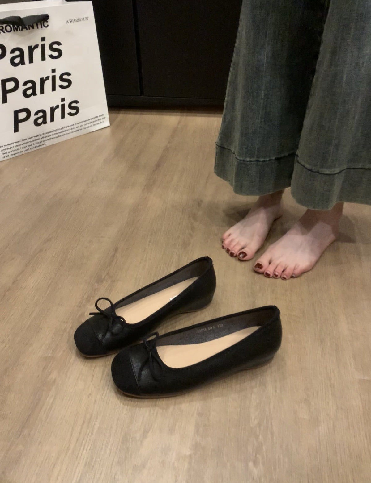 Women's French Style Shoes with Hidden Wedge2025Spring and Autumn New Suede Bowknot Slip-On Light Mouth Apricot Evening Shoes