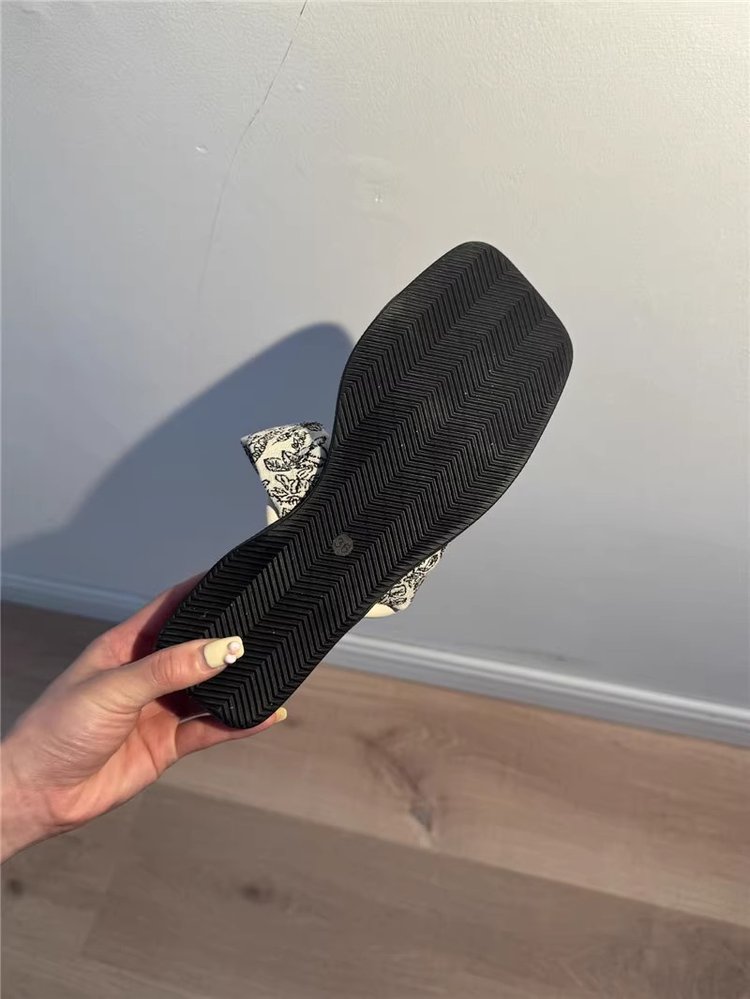 PUT Wedge Rubber Slippers Mid Heel