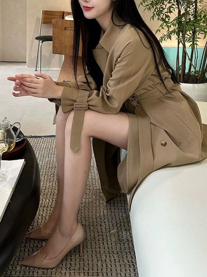 Nude High Heels Women2024Autumn New Red Sole Side Hollow Pointed Toe Sexy Versatile Professional Stiletto Heels