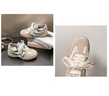 2025Spring New Non-Slip Color Block Sports Jogging Shoes for Women Comfortable Casual Breathable White Running Shoes