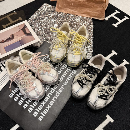 2025Women's Low-Cut Summer Sneakers（Upper Height Less10cm)Sports Shoes Lace Rubber