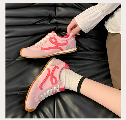 2025Spring Summer New Grape Mom Wang Yibo Same Style Asymmetric Large Toe Lace-up Casual Style Jogging Shoes
