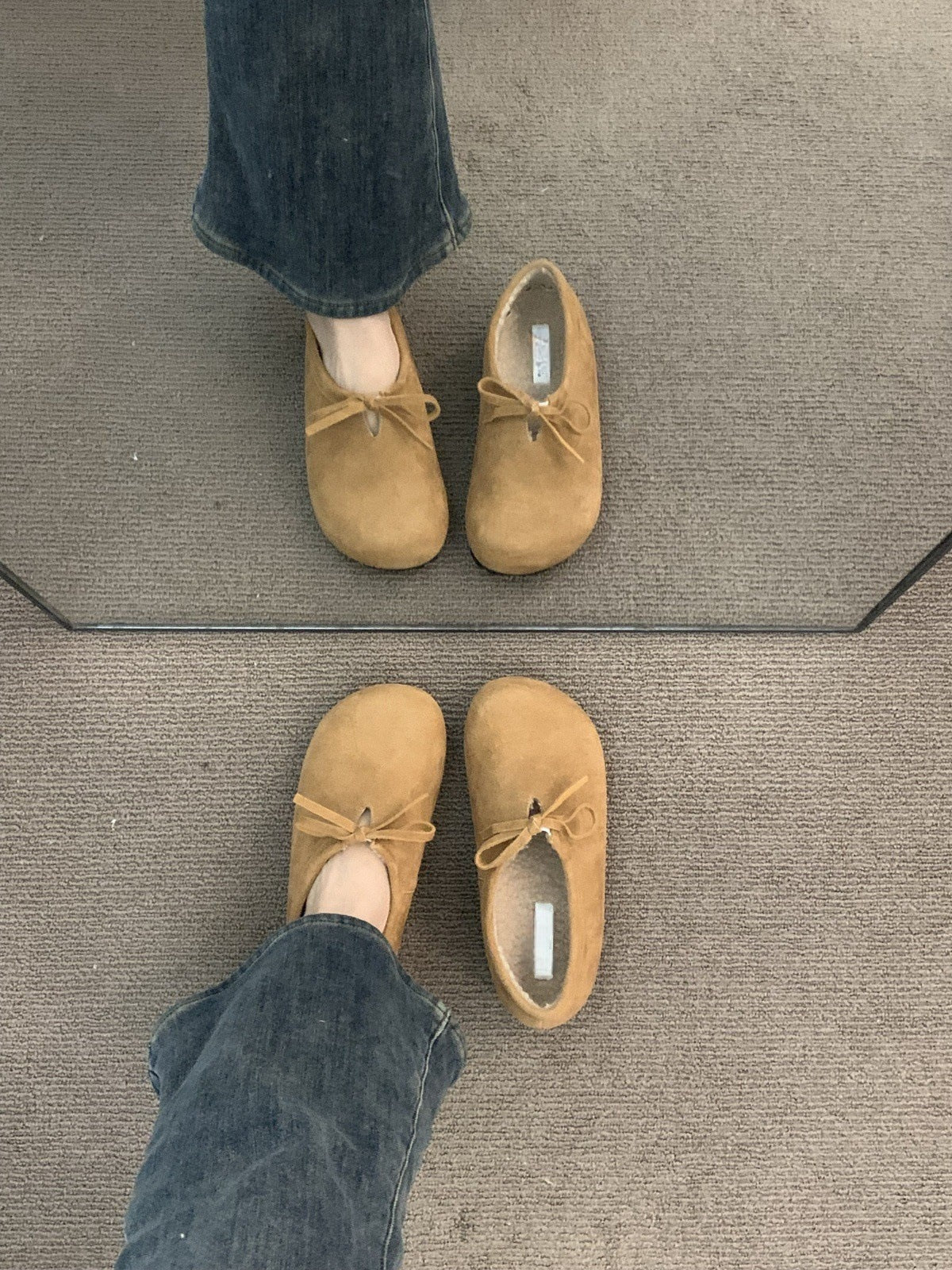 Late Night Breeze Height Increasing Thick Sole Leopard Print Fleece Lined Birkenstock Shoes for Outdoor Wear Autumn Winter Slip-On Ugly Cute Deep Mouth Beanie Cotton Shoes
