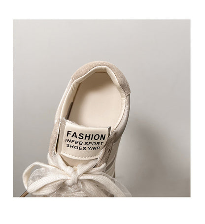 2025Spring New Non-Slip Color Block Sports Jogging Shoes for Women Comfortable Casual Breathable White Running Shoes