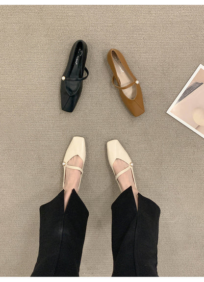 Women's Flat Shoes2023Spring, Autumn, Summer New Versatile Design Mary Jane Women's Shoes Gentle Style Evening Shoes