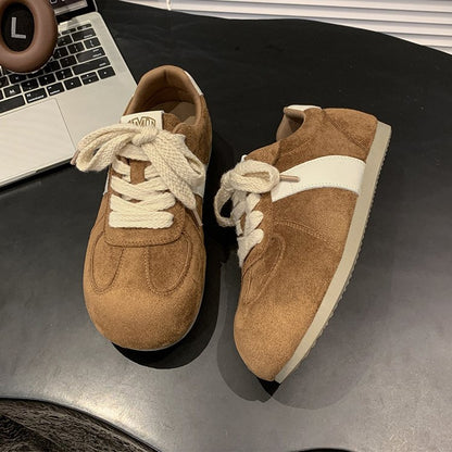 2025Autumn women's rubber sneakers with laces, low-top（Upper Height Less10cm)