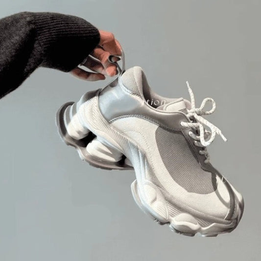 Air Cushion Dad Sneakers2025Spring and Summer Mesh Breathable New Futurism y3k Women's Air Cushion Sole Sports Casual Shoes