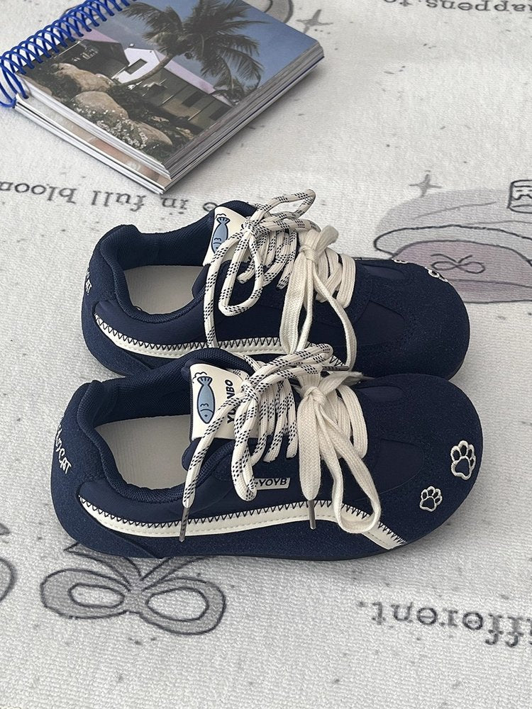 2025Autumn rubber sneakers low-top（Upper Height Less10cm)Lace-up Women