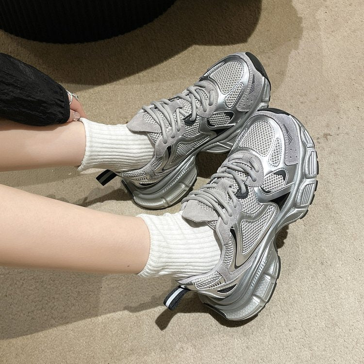 2024Spring Low-Top（Upper Height Less10cm)Rubber lace-up cross strap women's sneakers