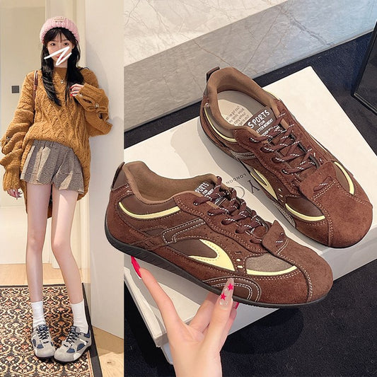 2025Women's Low-Top Sneakers for Autumn（3-5cm）Rubber shoelaces