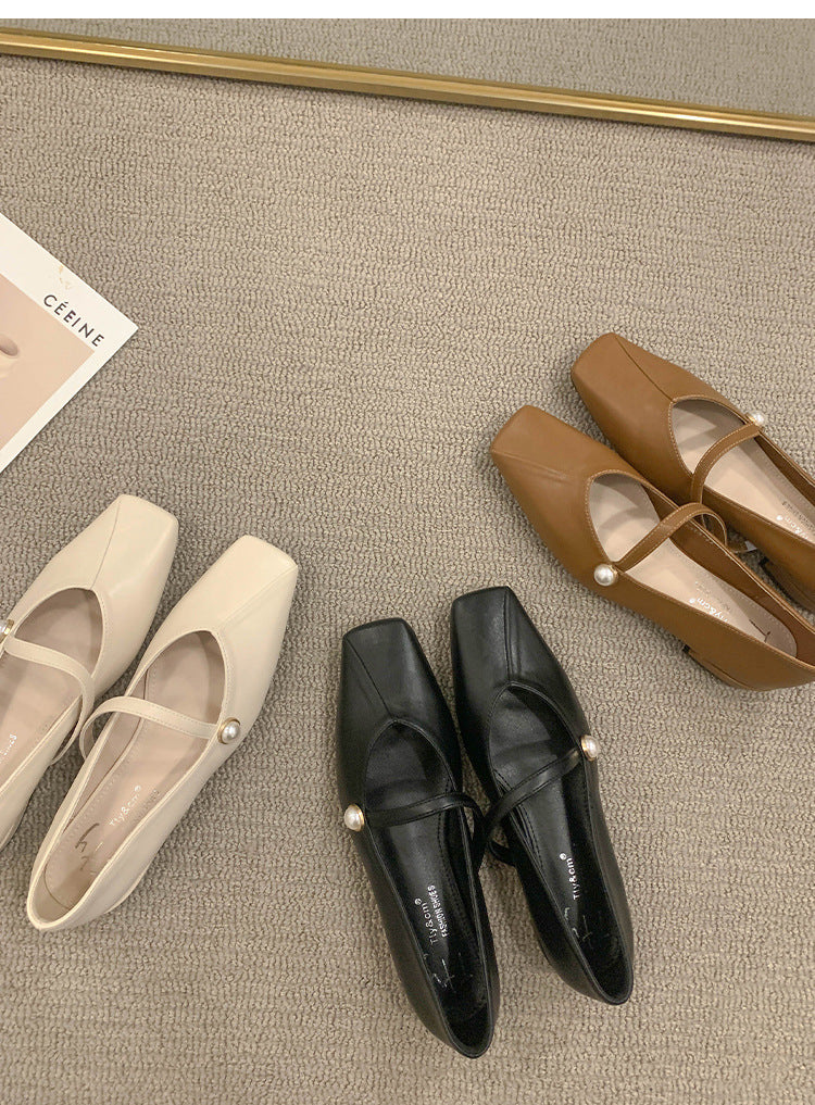 Women's Flat Shoes2023Spring, Autumn, Summer New Versatile Design Mary Jane Women's Shoes Gentle Style Evening Shoes