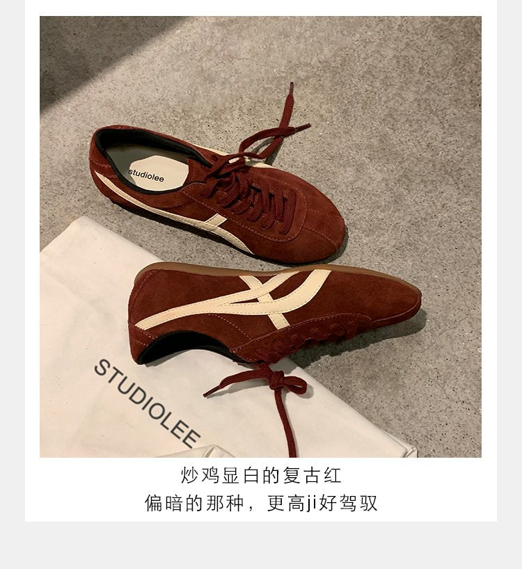 2025Women's Autumn Lace-Up Low-Top Sneakers（Upper Height Less10cm)Rubber