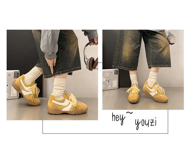 2025Spring New Non-Slip Color Block Sports Jogging Shoes for Women Comfortable Casual Breathable White Running Shoes