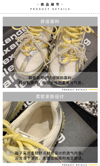 2025Women's Low-Cut Summer Sneakers（Upper Height Less10cm)Sports Shoes Lace Rubber