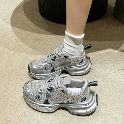 2024Spring Low-Top（Upper Height Less10cm)Rubber lace-up cross strap women's sneakers