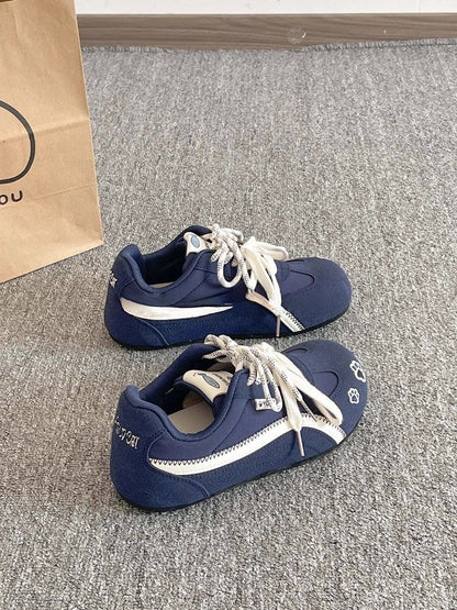 2025Autumn rubber sneakers low-top（Upper Height Less10cm)Lace-up Women