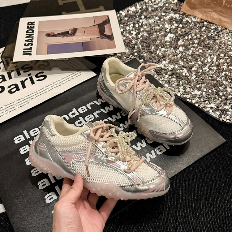 2025Women's Low-Cut Summer Sneakers（Upper Height Less10cm)Sports Shoes Lace Rubber