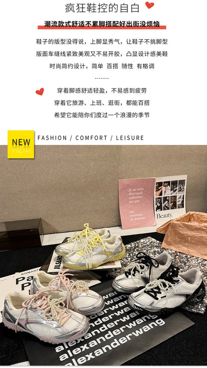 2025Women's Low-Cut Summer Sneakers（Upper Height Less10cm)Sports Shoes Lace Rubber