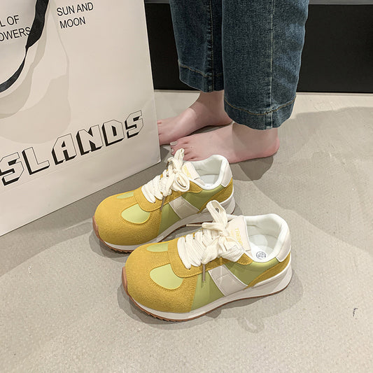 2025Spring New Kapibara Lace-Up Shoes for Women Candy Color Sports Casual Shoes Dad Shoes In Stock