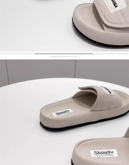 Low Heel Platform Sole(Less3cm)PU Rubber Slippers